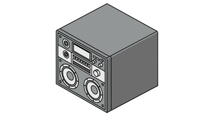 Obraz premium Stereo System with Speakers and Controls.