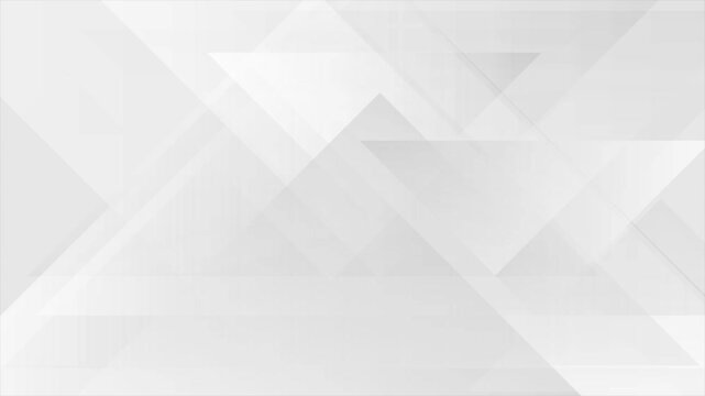 Light grey and white geometric tech background with minimal triangles and circles. Abstract concept motion design. Seamless loop. Video animation Ultra HD 4K 3840x2160