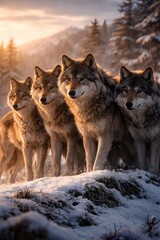 Obraz premium wolf in snow