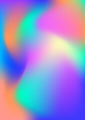 High quality abstract mesh gradient background showing smooth blending of purple blue orange and green colors for digital art