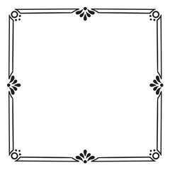 Fototapeta premium illustration art han drawnblack and white line art frame for decoration text