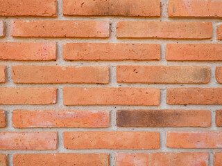 Fototapeta premium Orange Brick Wall Texture Background with Clean Pattern