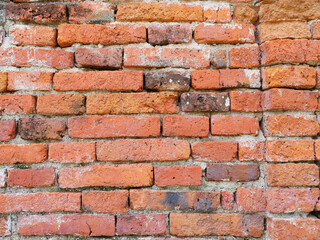 Obraz premium Old Red Brick Wall Texture Background with Rustic Pattern