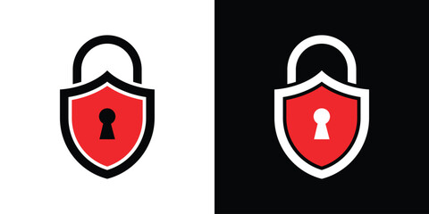 protective shield sign digital security with the image of a padlock vector illustration.
