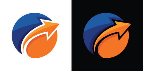  arrow forward logo vector design template