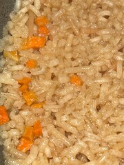 Brown rice with carrots