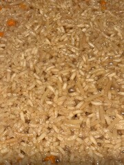 Brown rice with carrots