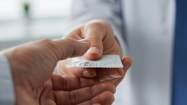 Presenting Protection Doctor Giving Guidance on Healthcare Choice and Family Planning