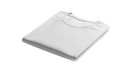A white, folded, fluffy blanket on a white background. isolated on transparent background
