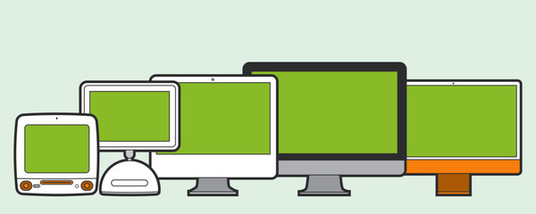 vector illustration of computer