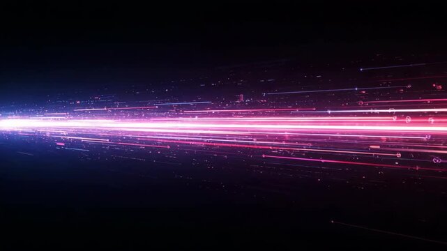 Pink Purple and Blue Light Streaks on Dark Background
