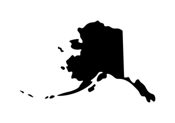 Alaska state map silhouette