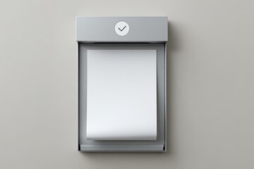 Clipboard with checkmark icon holding blank paper, representing completed tasks, approval, or verified checklist