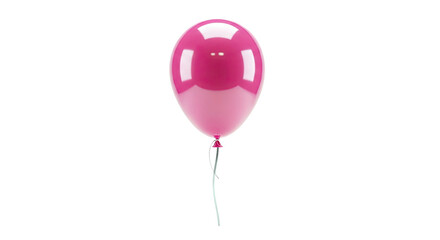 Shiny Pink Balloon with Silver String