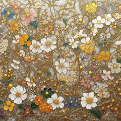 abstract background with flowers