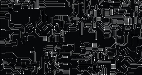 High-tech technology background texture. Circuit board vector illustration.