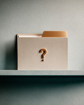 Folder with question mark icon, representing missing information and unresolved issues