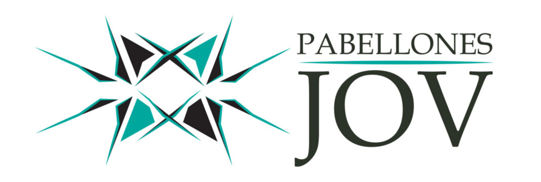 PABELLONES JOV Logo with Abstract Geometric Star Symbol