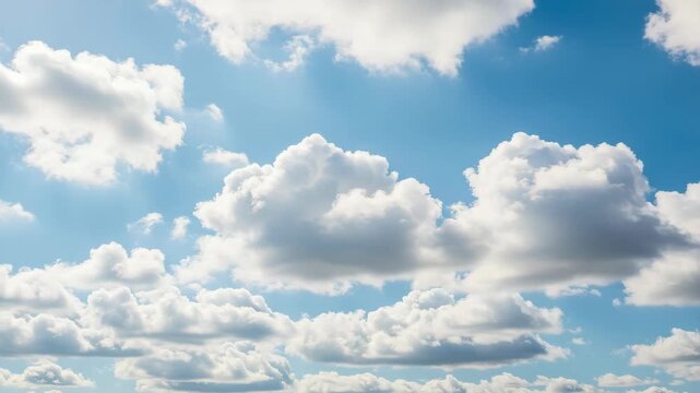 White Puffy Cumulus Clouds Against A Light Blue Sky During Daytime Sky Cloudscape Natural Backdrop Outdoor Scene in Clear Weather Condition