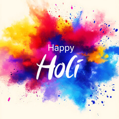 Vibrant holi celebration background with colorful splashes