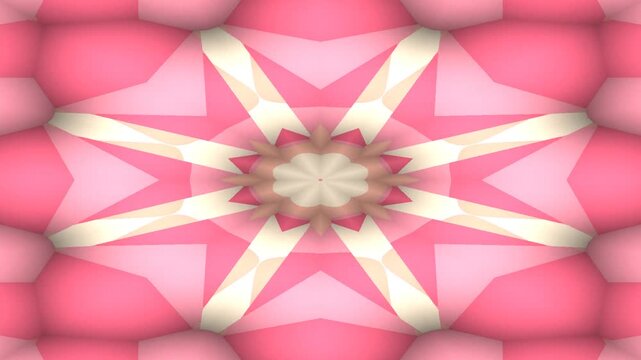 Kaleidoscope Pink Patterns and Shapes.