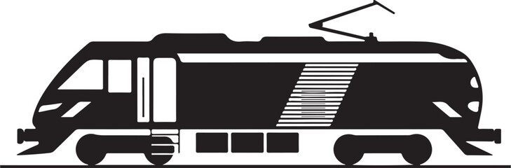 Obraz premium locomotive silhouette electric train vector illustration