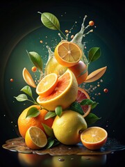 Sunlit Splash of Citrus Bliss