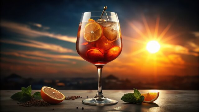 Aperol Spritz refresher captures the essence of a warm Italian summer evening in a glass of citrusy charm