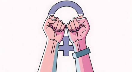 Raised Fists Symbol &ndash; Women&rsquo;s Equality Concept Art