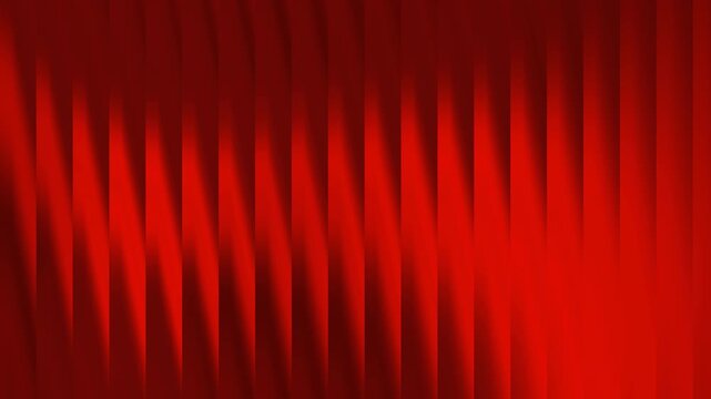 Solid red gradient background, creating a dramatic stage or theater setting with a deep red hue and textured appearance