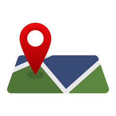 Location map with street roads, pin gps, navigation