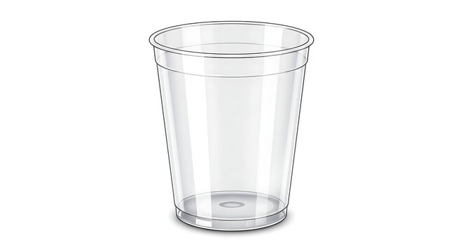 Crystal-Clear Plastic Cup: Clean Lines, Simple Design
