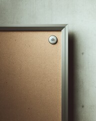 Cork board with eye symbol, concept of observation, review, and attention to detail