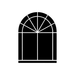 window in a white background