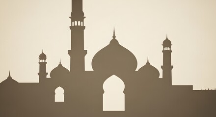 Minimal Mosque Shadow &ndash; Sacred Geometry Art