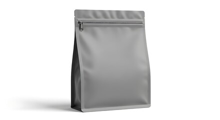 A sealed bag of premium quality coffee beans displayed against a white background