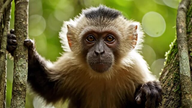 Monkey in the Amazon Rainforest - A Glimpse into Wildlife.
