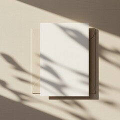 Sunlit Stationery: Neutral Hues & Gentle Shadows