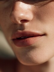 Fototapeta premium medical beauty skincare concept, close-up of healthy glowing skin