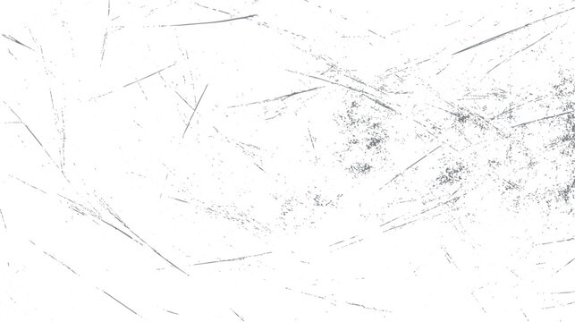 White background with scattered grey scratches and speckles texture