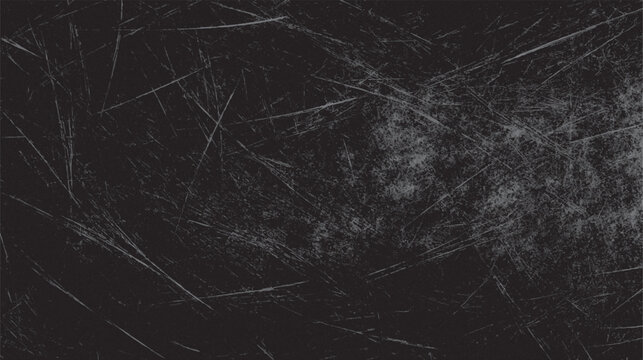 Dark gray textured background with numerous fine white and light gray scratches and scuffs across the surface