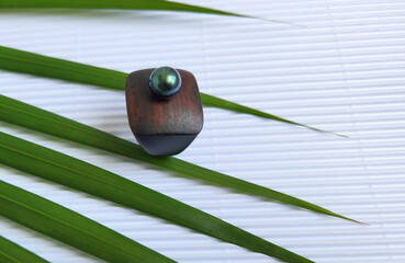 jewelry wooden ring exotic french polynesia