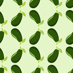Vector Hand Drawn Avocado Seamless Pattern Design