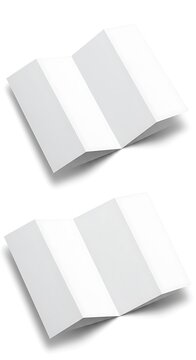 Clean Minimalist Brochure Mockup: Z-Fold Design