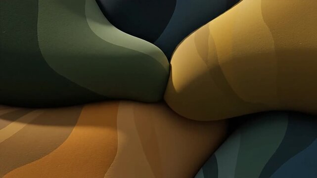 Abstract Swirling Organic Shapes with Earthy Tones.