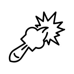 Fototapeta premium A cartoon depiction of a microphone with a sound effect explosion Vector