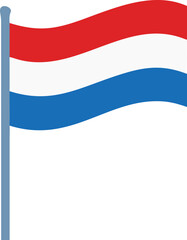 Fototapeta premium A simplified colorful illustration depicts the national flag of the netherlands high quality