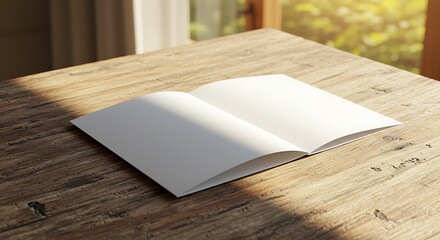 Sunlit Blank Pages: Awaiting Your Story
