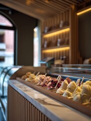 Gelato shop interior 