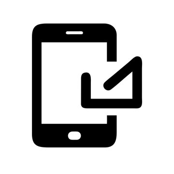 A smartphone with a checkmark symbolizing successful message delivery or task completion Vector